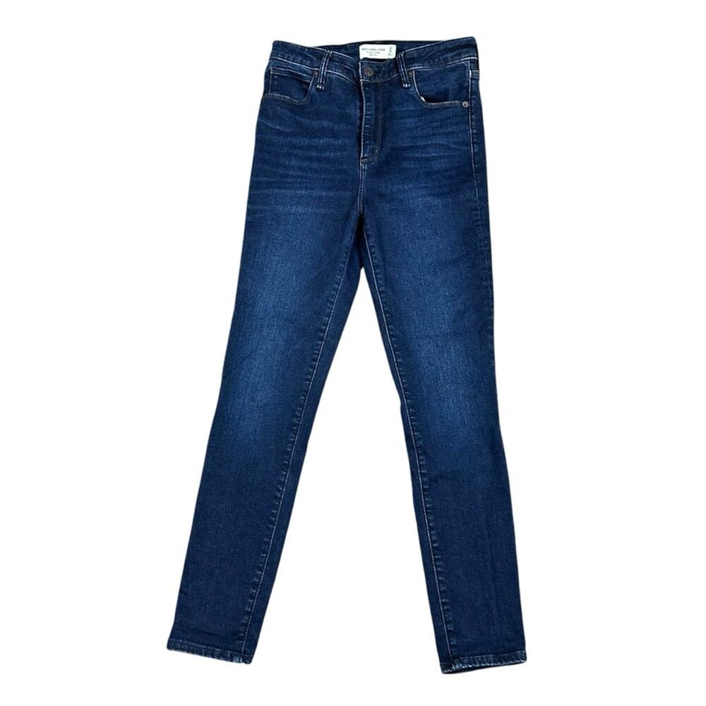 Abercrombie & Fitch Women's Super Skinny High Rise Jeans Dark Blue Size 27 / 4S